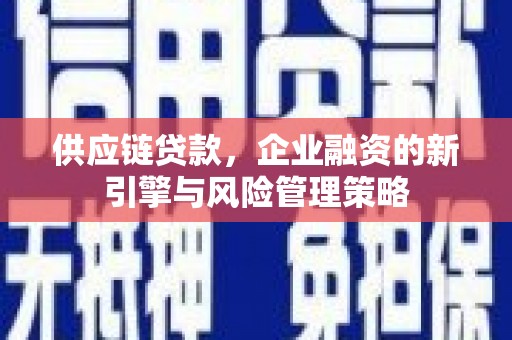 梅里斯供应链贷款，企业融资的新引擎与风险管理策略